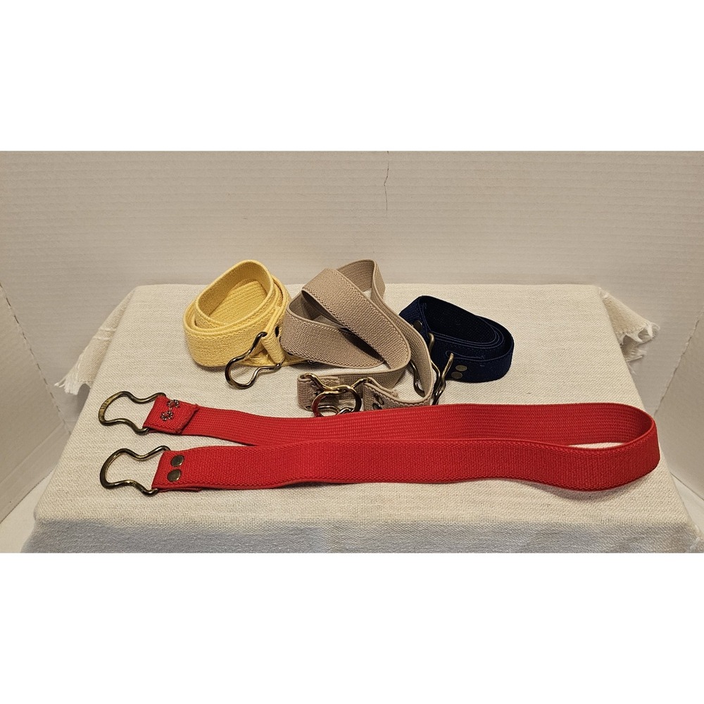 Vintage Elastic Metal Clasp Lot Belts